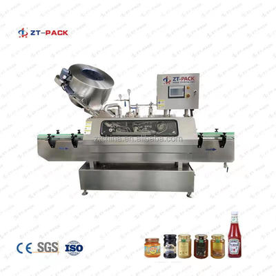 Automatic Glass Jar Vacuum Capper Liquid Sealing Machine Steam Vacuum Capping Machine