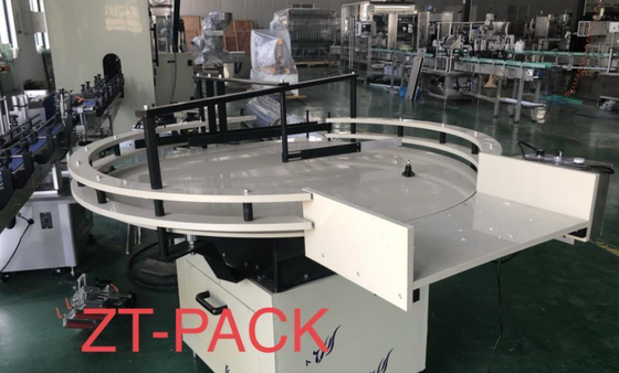 50hz PET Bottle Unscrambler Machine Rotary 40bpm Bottle Feed Table