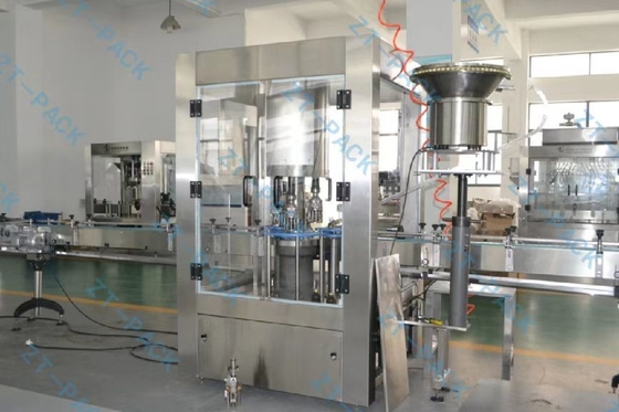 Wine Bottle Cap Tightening Machine Olive Oil , Rotary Juice Bottle Cap Sealing Machine