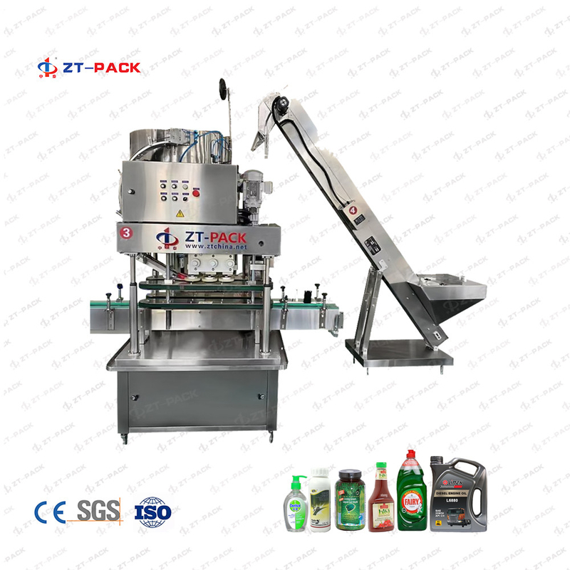 5000bph Twist Off Screw Cap Sealing Machine Stainless Steel Bottle Cap Tightener
